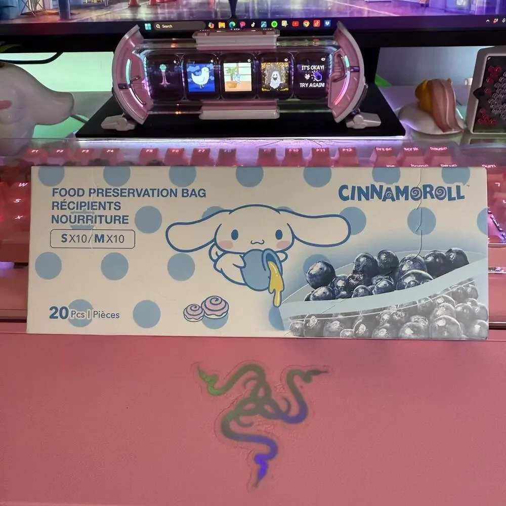 Sanrio Cinnamoroll Food Storage Bags 20pc Set Small & Medium Preservation Bags